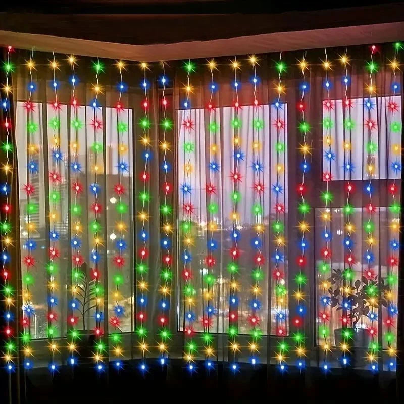 RGB Curtain LED Lights with Remote Control