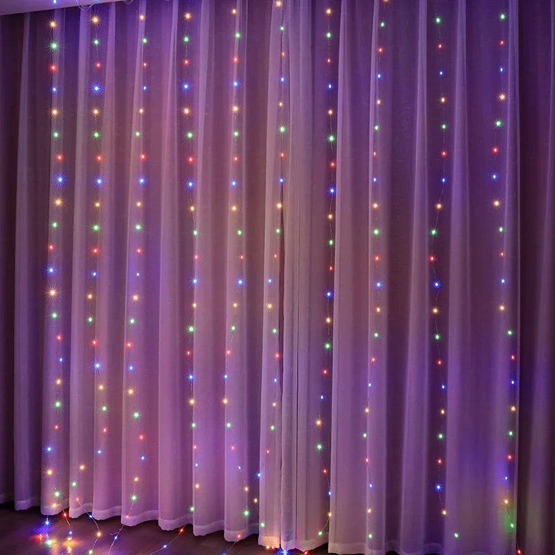 RGB Curtain LED Lights with Remote Control