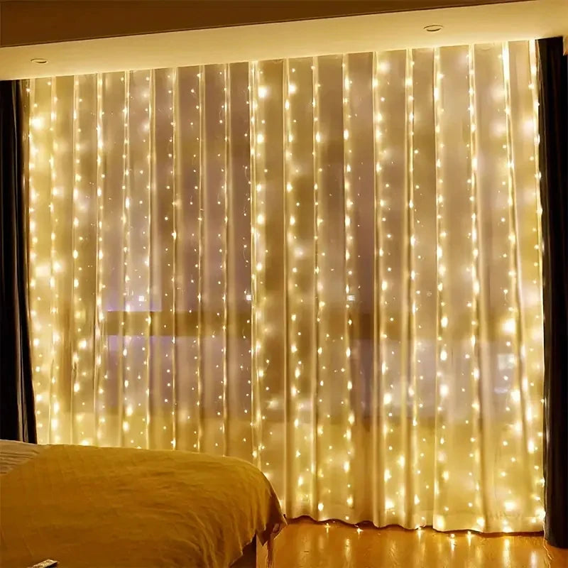RGB Curtain LED Lights with Remote Control