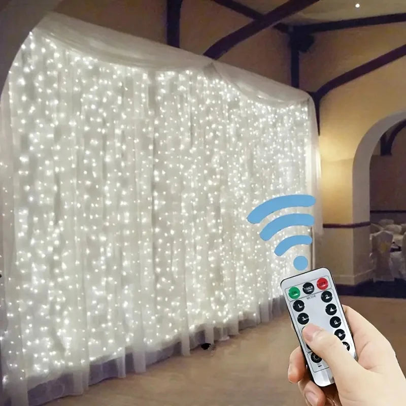 RGB Curtain LED Lights with Remote Control